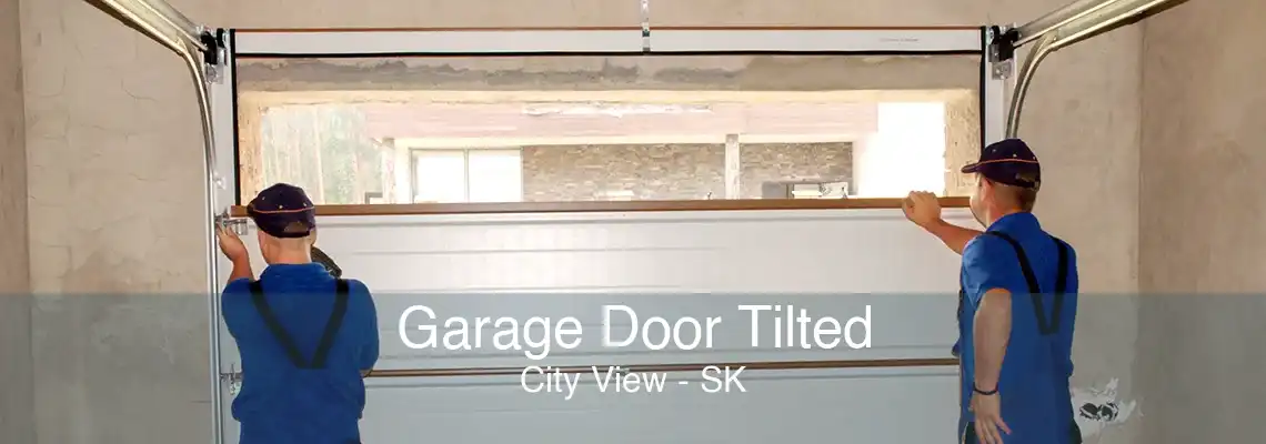 Garage Door Tilted City View - SK