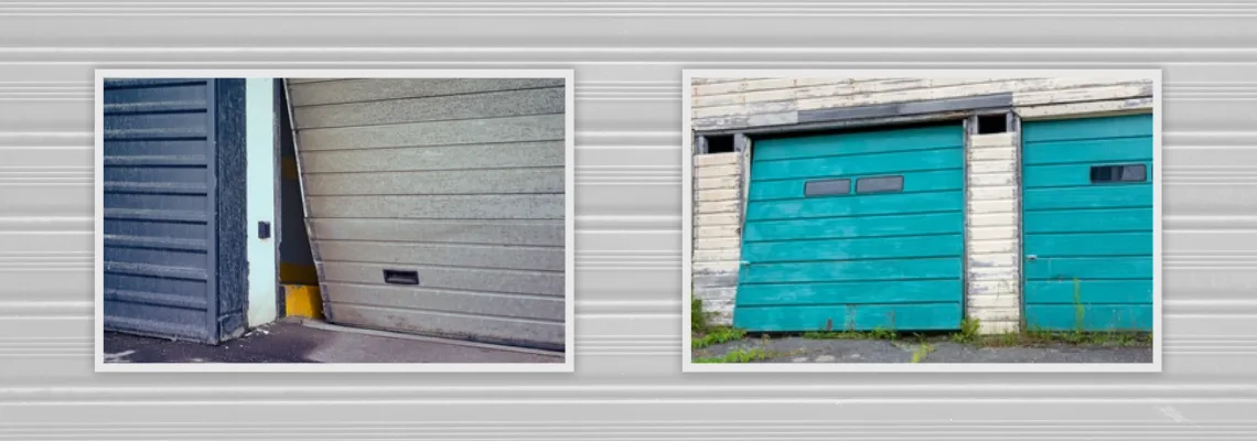 Crooked Aluminum Garage Door Repair in Lakewood, SK